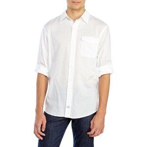 IZOD White Seaside Poplin Button Down Shirt